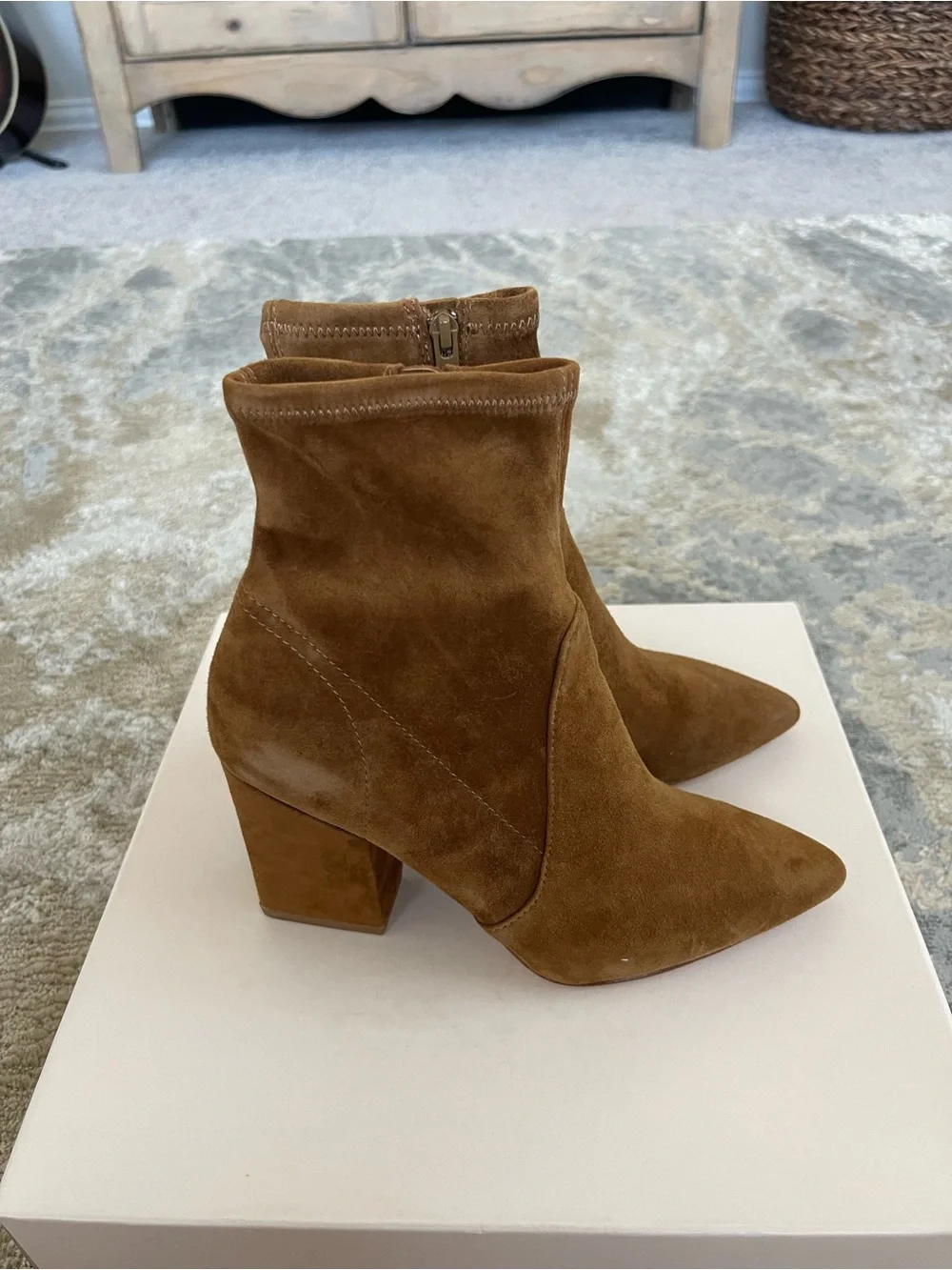 Loeffler Randall Brown Suede Pointed Toe Ankle Booties